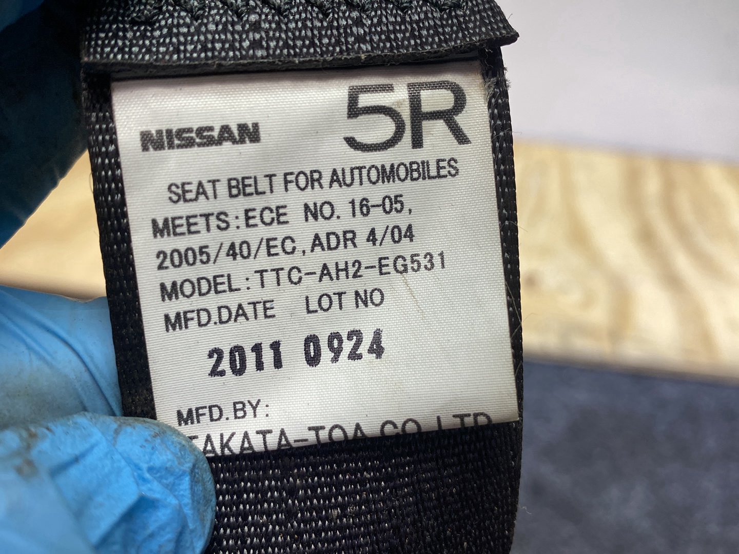 2012 Nissan Micra - Right Front Seat Belt