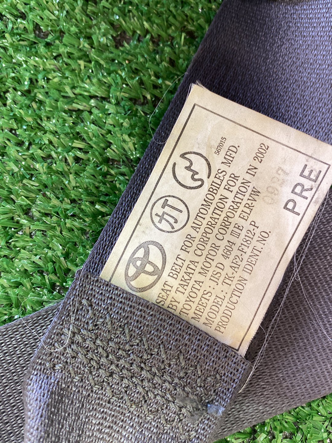 2002 Used Toyota Caldina - Right Front Seat Belt PN: 7321021130C1