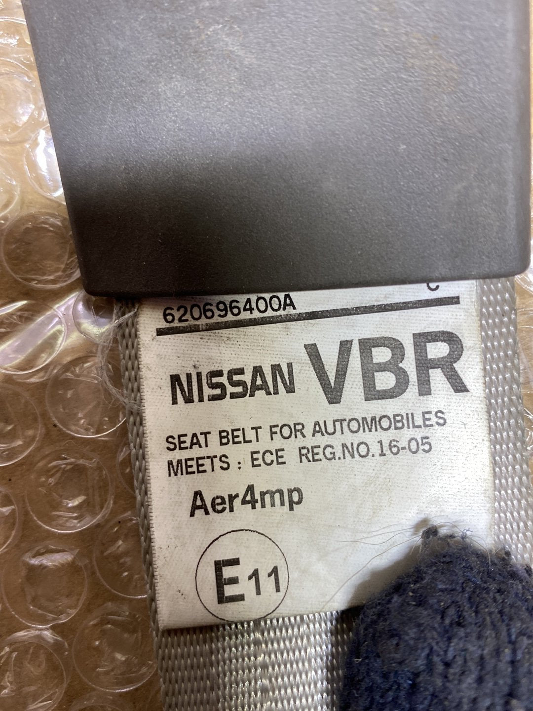 2012 Nissan Leaf- Right Front Seat Belt PN: 618538000B