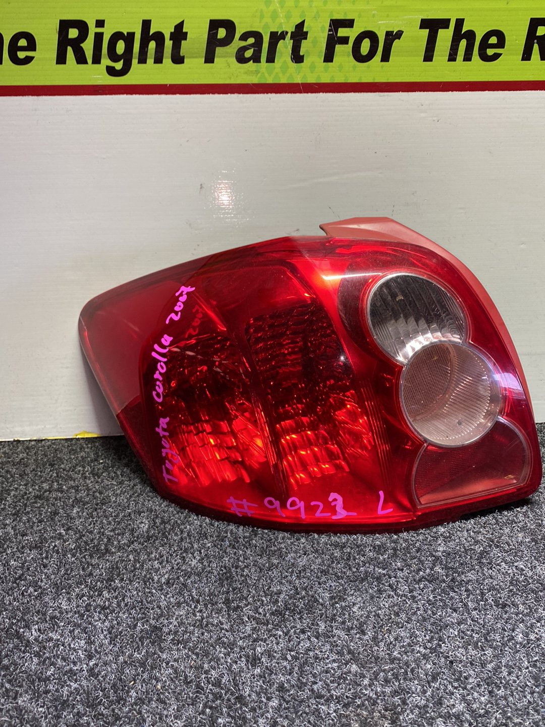2007 Toyota Corolla - Left Taillight