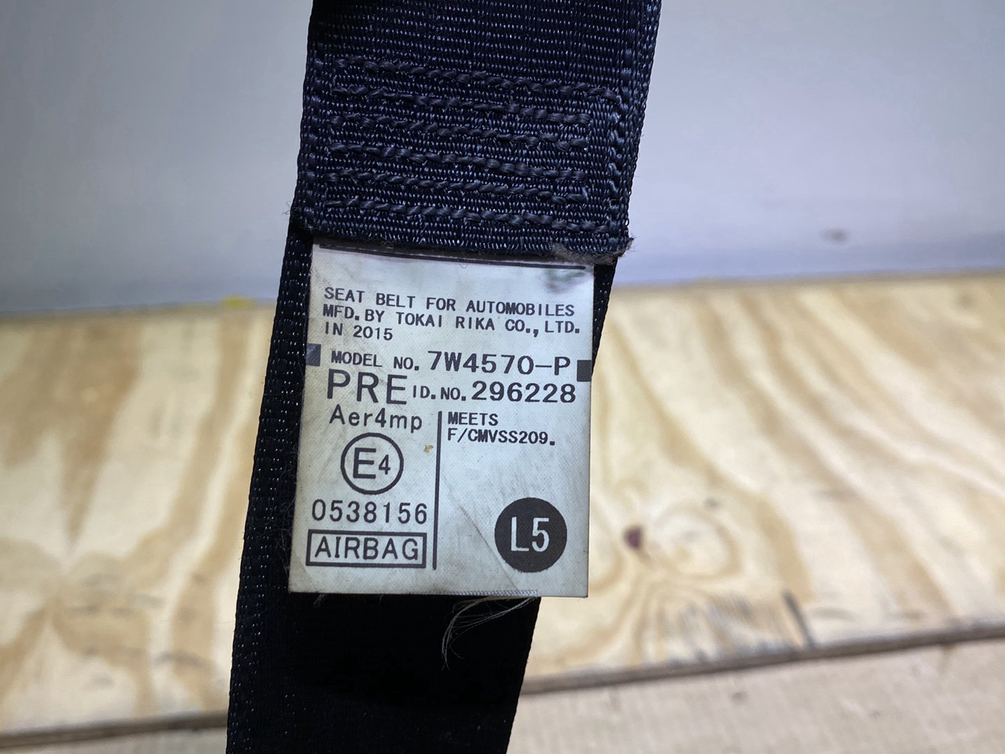 2015 Toyota Prius ZVW30 - Left Front Seat Belt