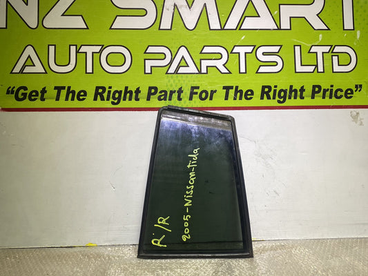 2005 Nissan Tiida- Right Rear Quarter Door Glass PN: see photos