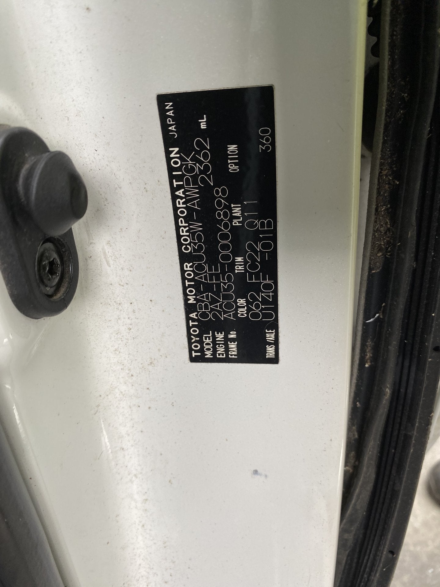 2004 Toyota Harrier ACU35 Dismantling For Parts