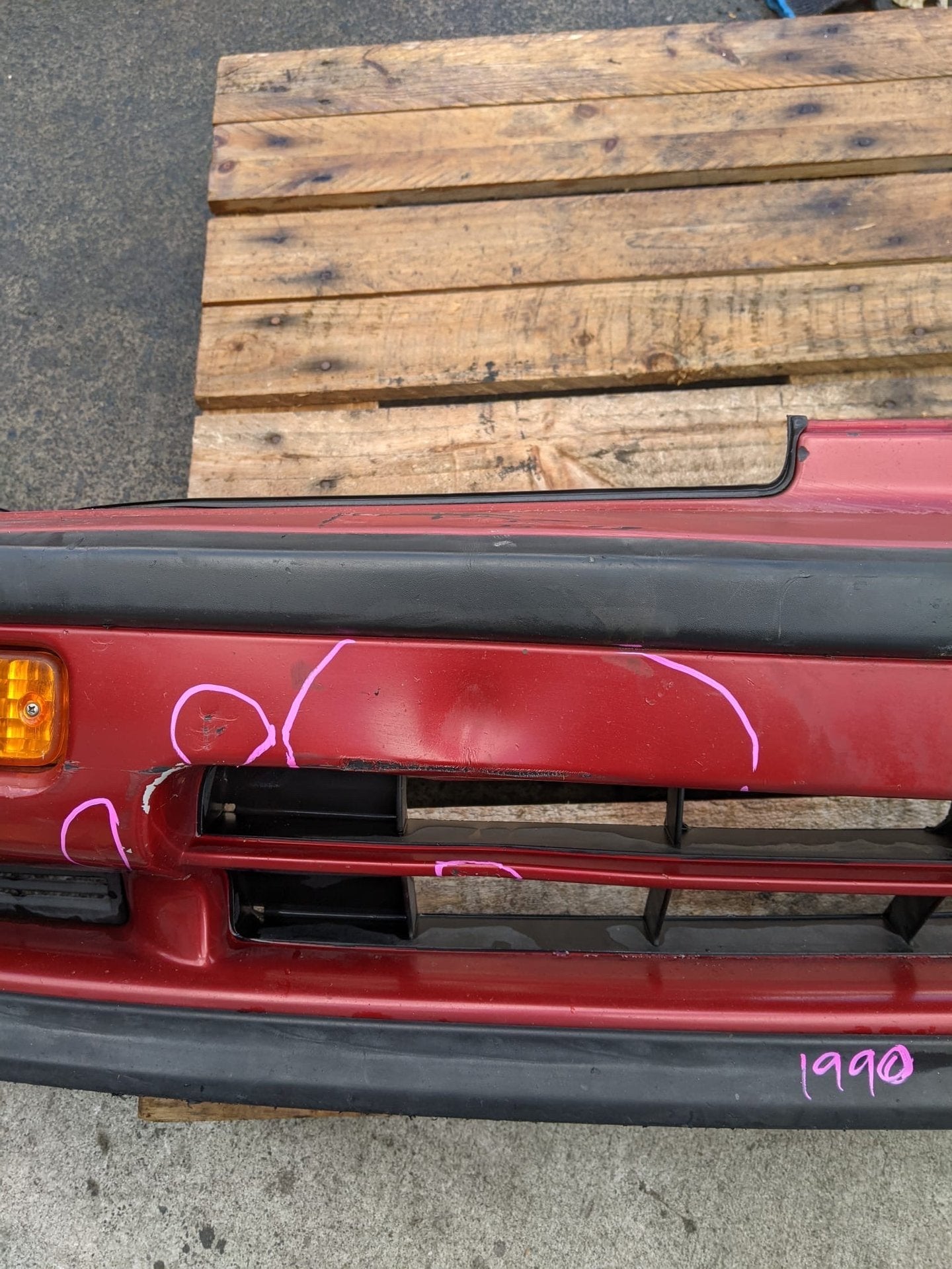 1990 Honda Integra- Front Bumper PN: has a few dents see pics
