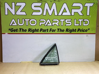 2005 Used Toyota Mark X GRX120- Right Rear Quarter Door Glass