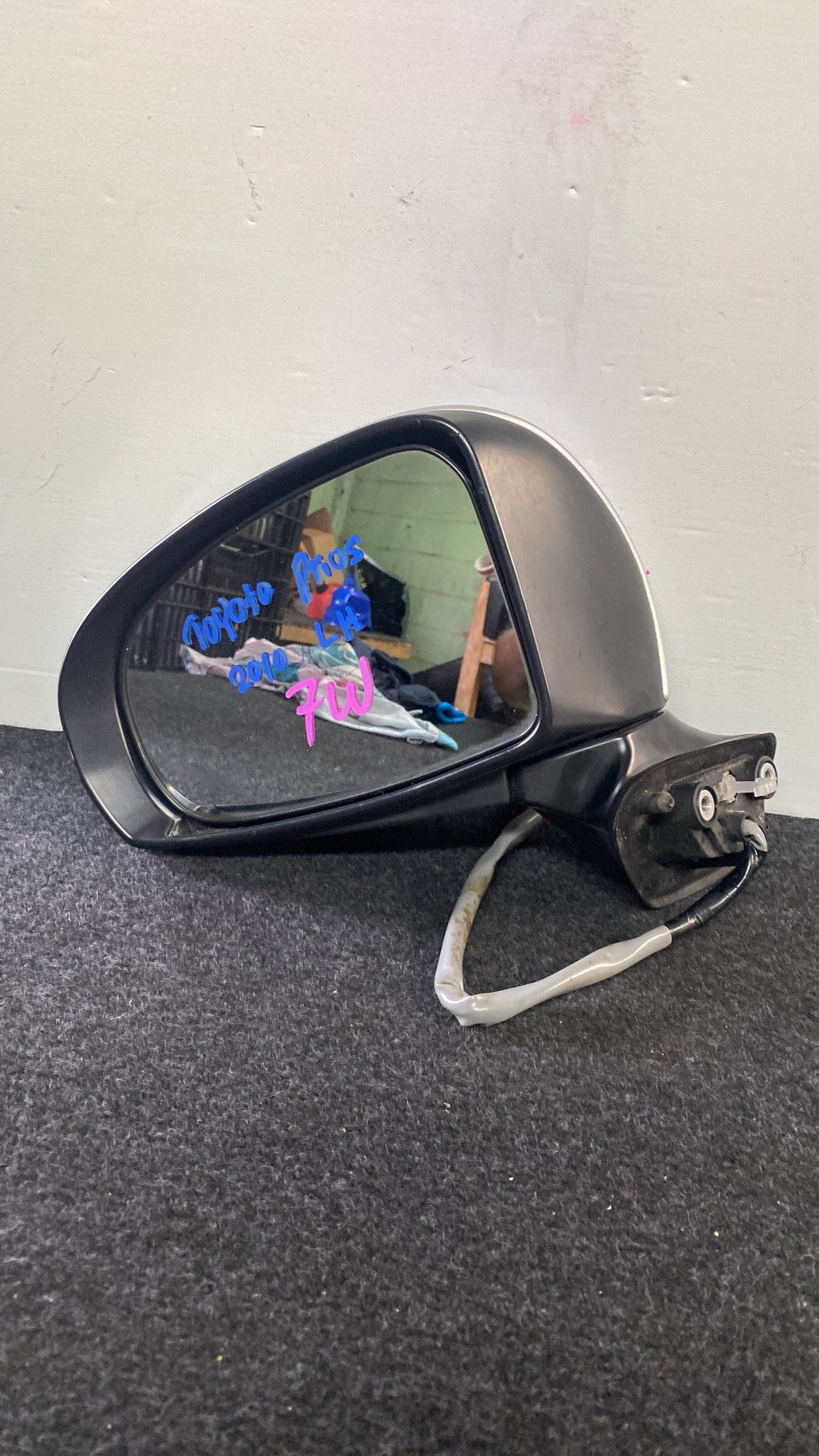 2012 Used Toyota Prius Hybrid - Left Door Mirror PN: 7 wire