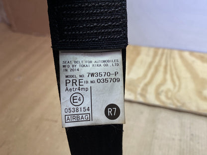 2014 Toyota Prius ZVW30 - Right Front Seat Belt PN: see photo