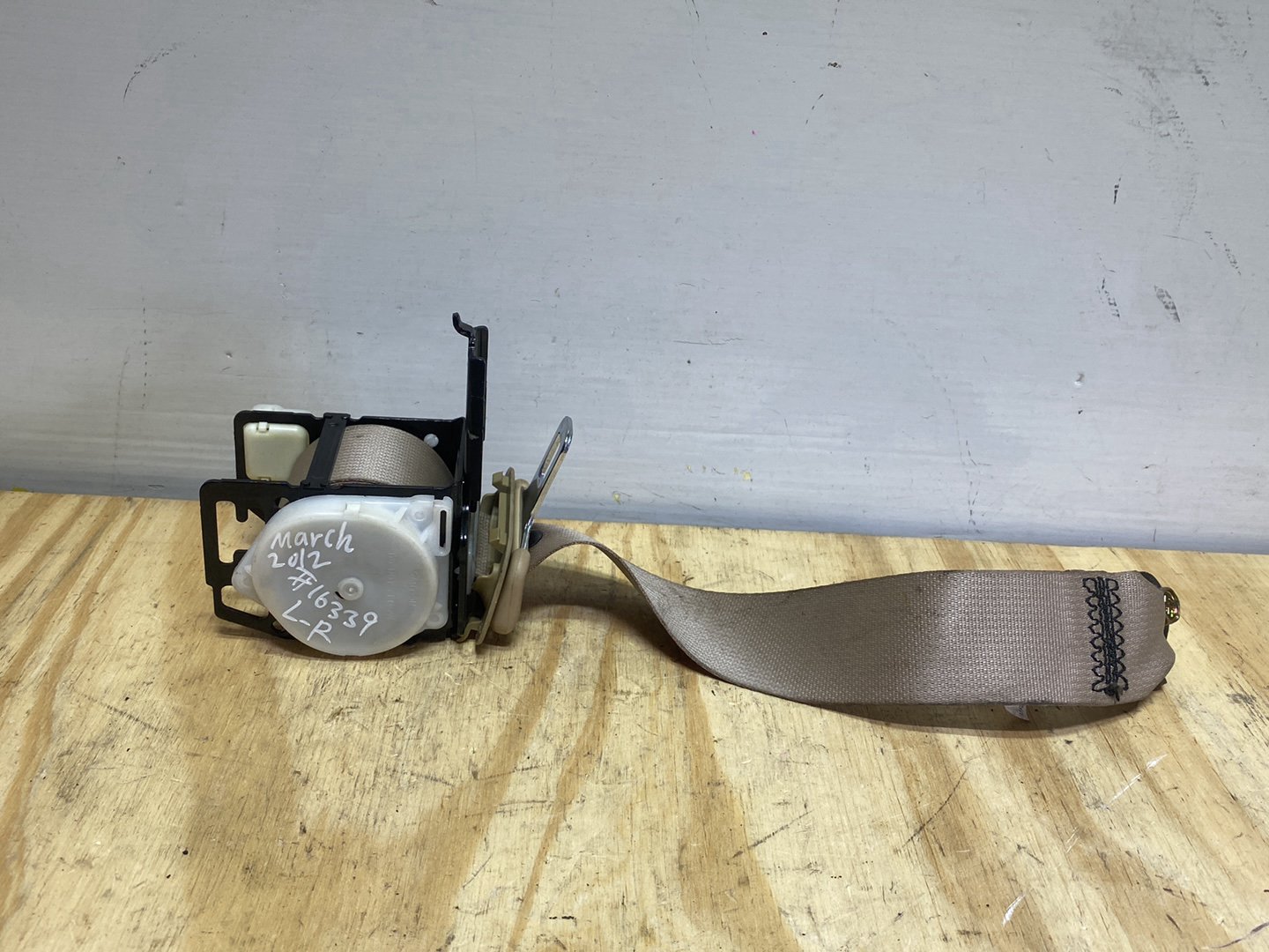 2012 Nissan March IV K13 K13 - Left Rear Seat Belt PN: see photo