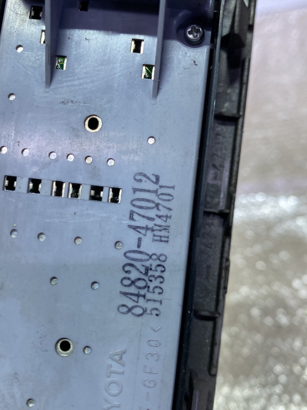 2006 Used Toyota Prius- Master Power Window Switch PN: see photos