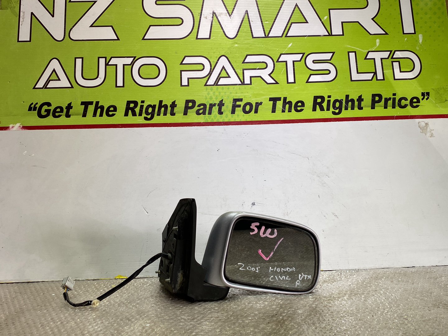 2005 Honda Civic- Right Door Mirror PN: 3 wires