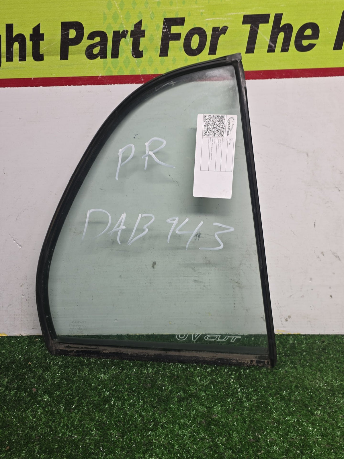 Mar 1996 to Sep 1999 - Used Toyota Starlet EP91 - Right Rear Quarter Door Glass PN: 68123-10180