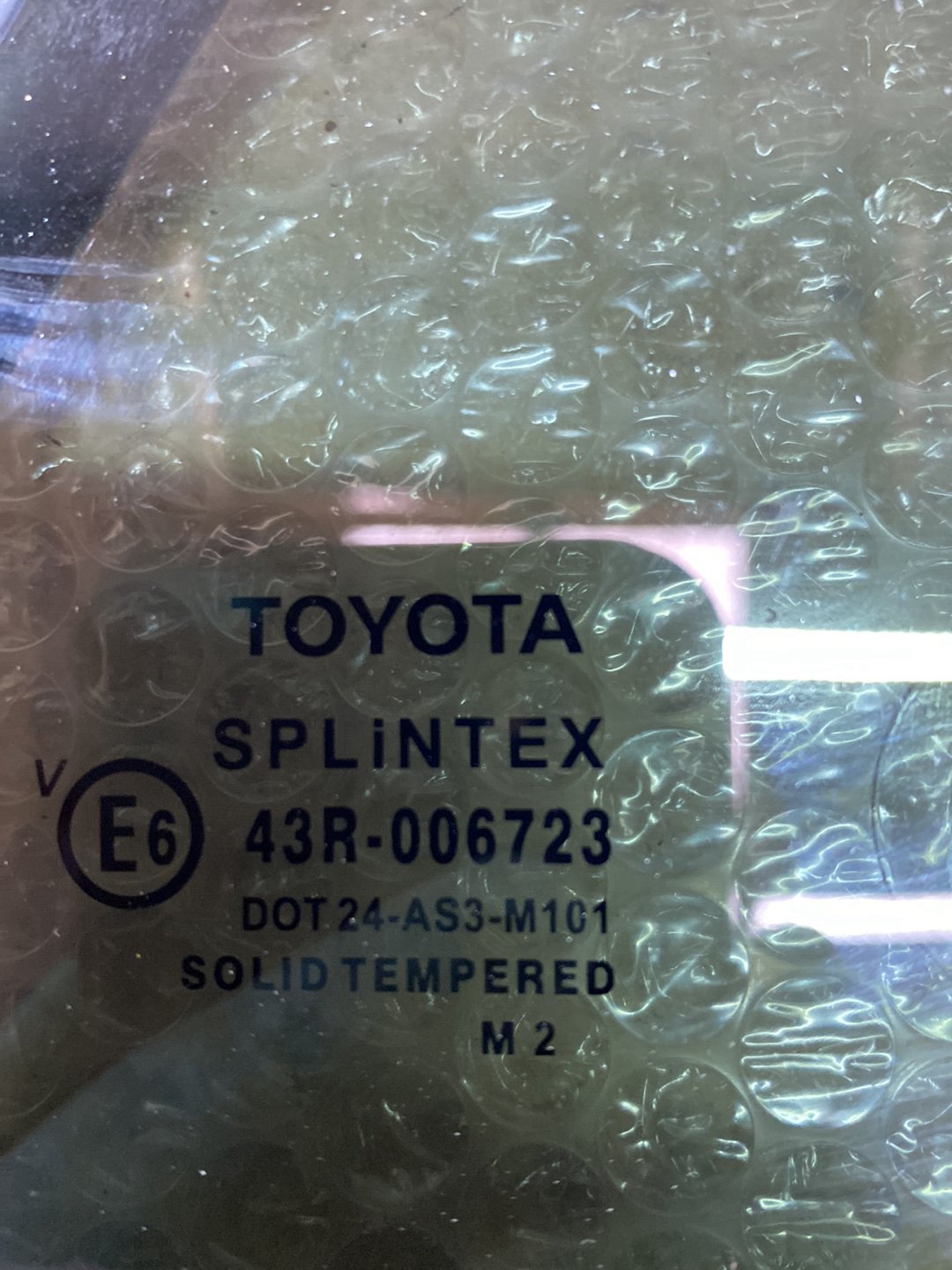 1997 Toyota Sprinter AE110 - Right Rear Quarter Door Glass PN: 43R-006723
