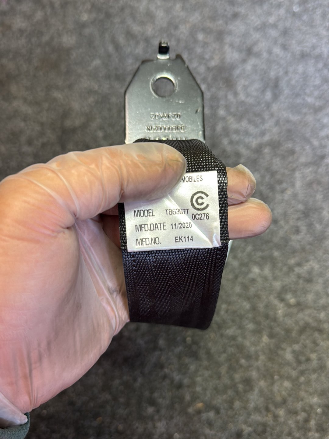 2021 Mazda CX-3 - Rear Centre Seat Belt PN: see photos