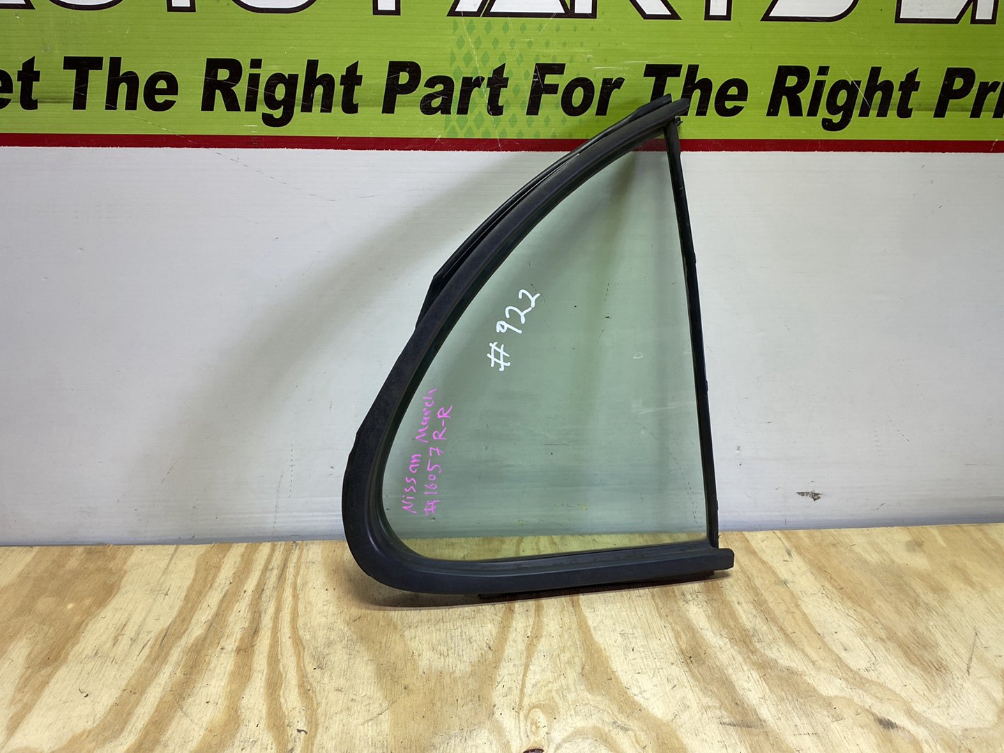 2007 Nissan March YK12 - Right Rear Quarter Door Glass