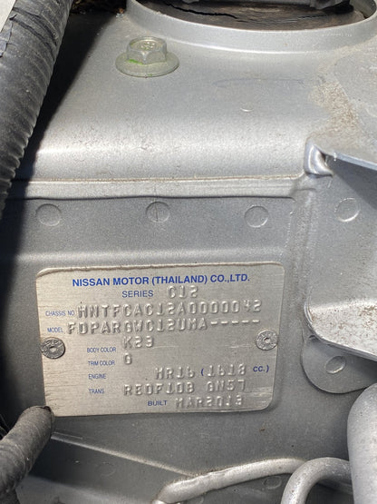 2013 Nissan Pulsar Dismantling For Parts