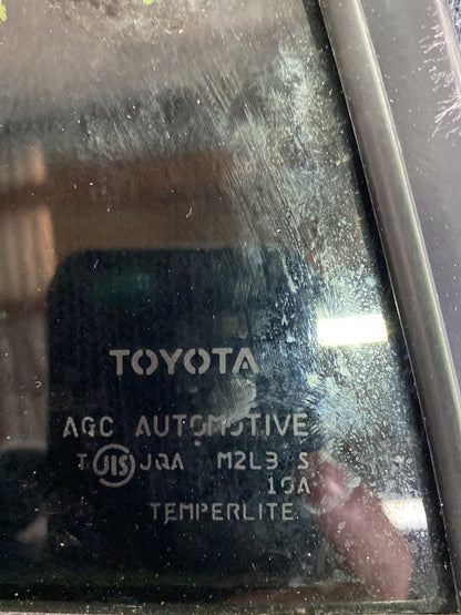 2007 Used Toyota Corolla- Right Rear Quarter Door Glass PN: see photos