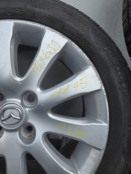 - Mag Wheel Set PN: Stud Pattern 4X100/ Wheel Size 15x6JJ/ Offset 45