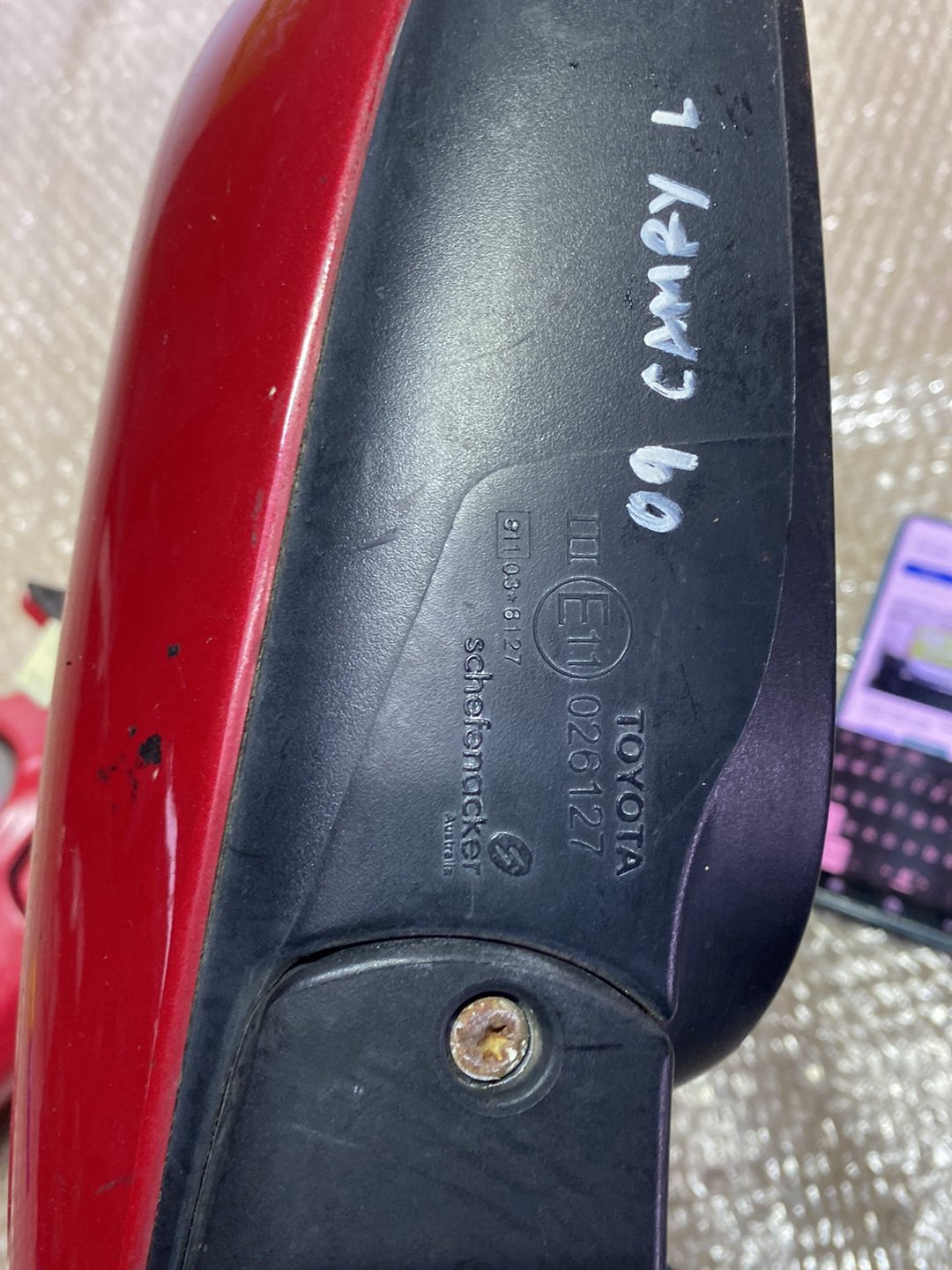 2009 Used Toyota Camry- Left Door Mirror PN: 4 wires