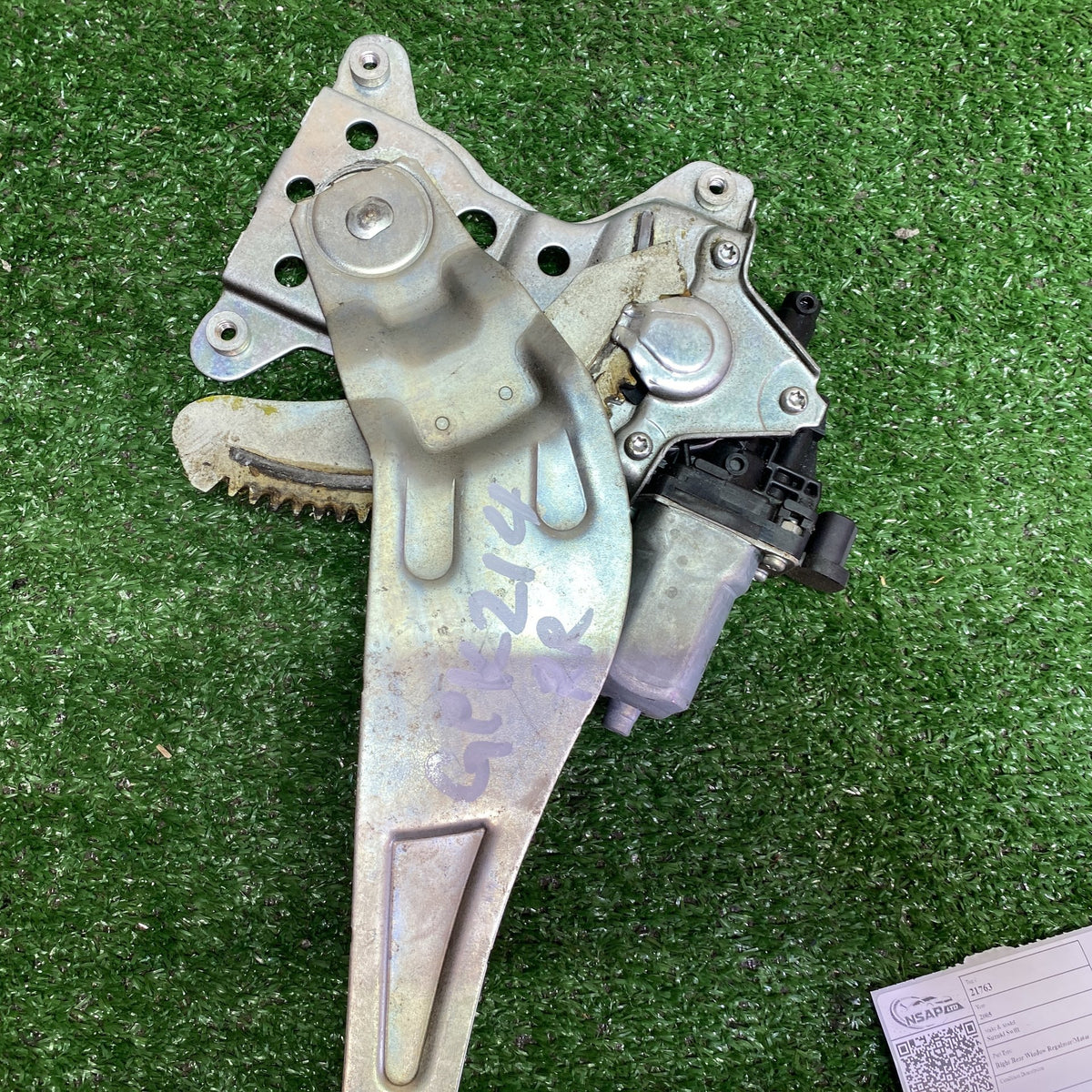 2005 Suzuki Swift - Right Rear Window Regulator/Motor PN: 83530-63J00