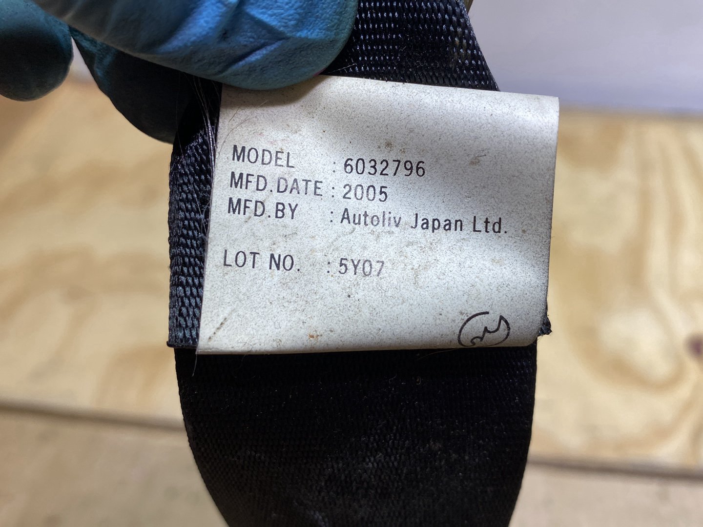 2005 Mazda Axela BK5P - Right Front Seat Belt