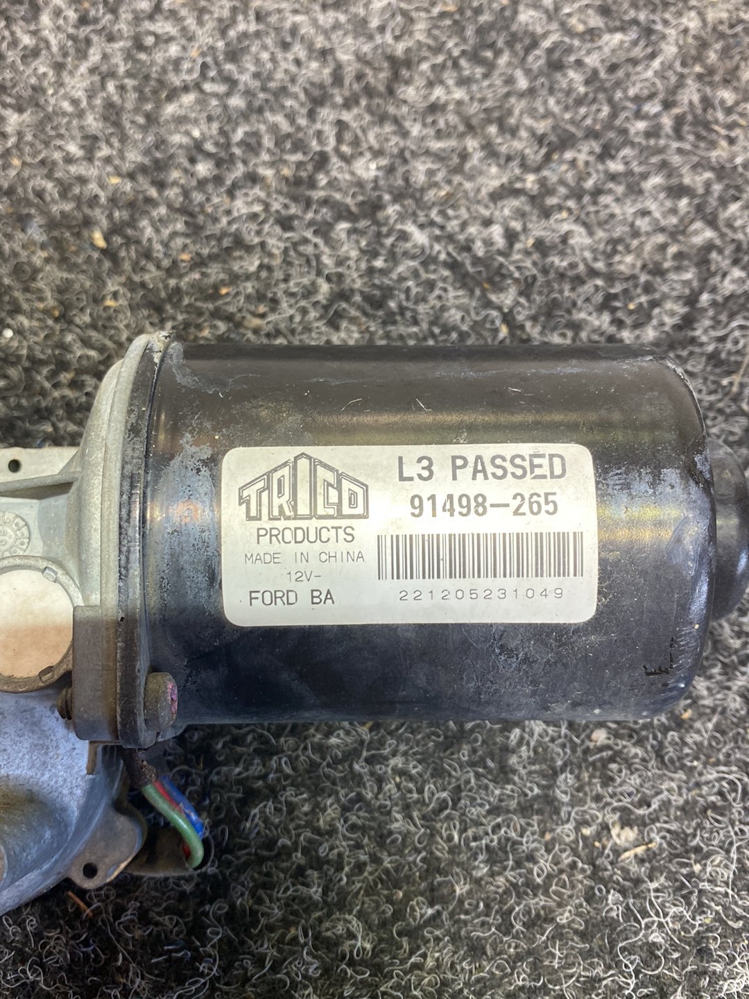 2006 Ford Falcon BF - Front Wiper Motor PN: see photos