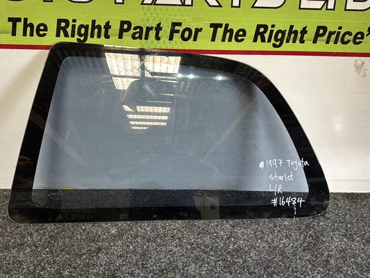1997 Used Toyota Starlet- Left Rear Cargo Glass PN: Tint Number M308