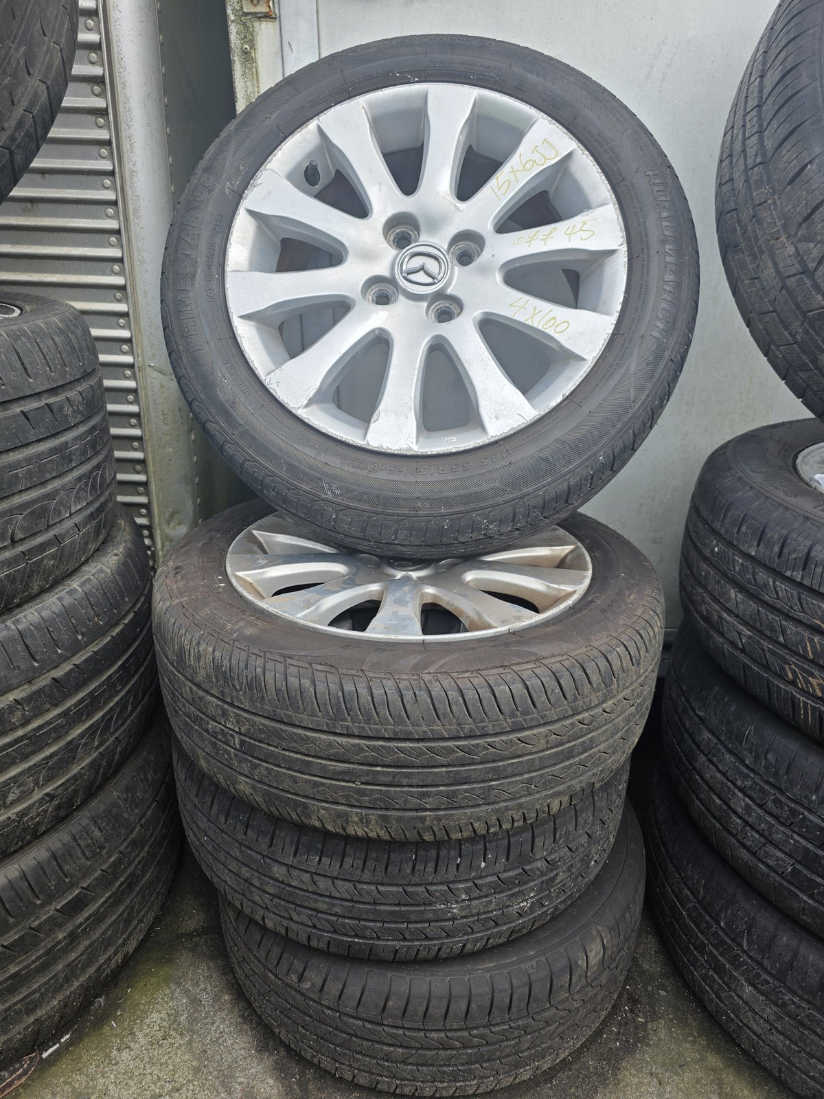 - Mag Wheel Set PN: Stud Pattern 4X100/ Wheel Size 15x6JJ/ Offset 45