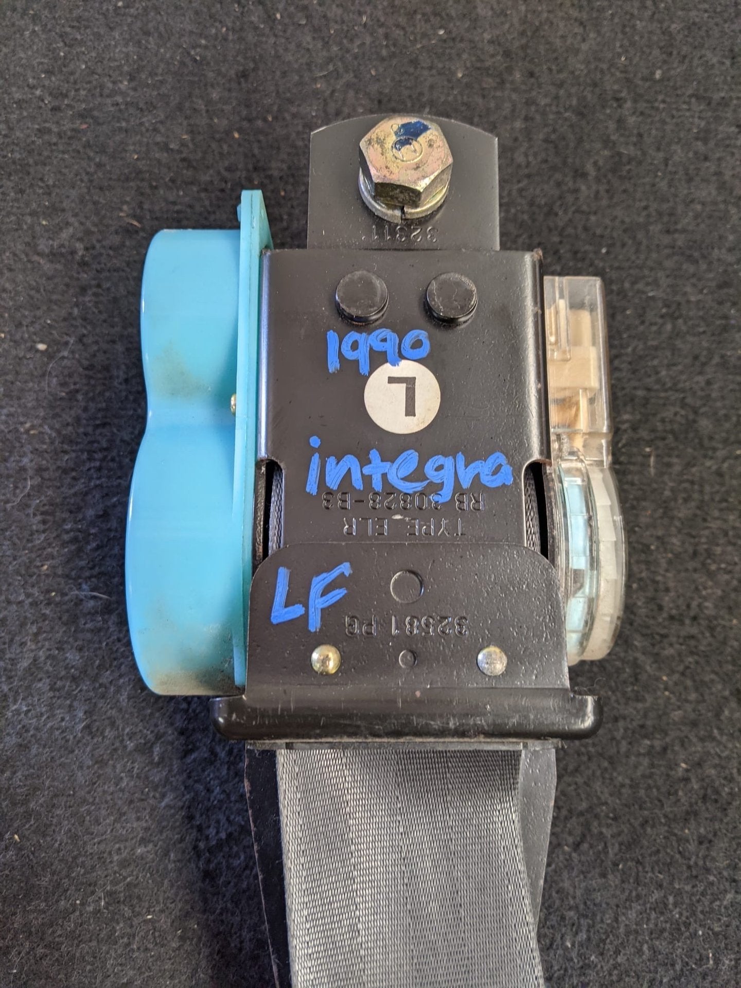 1990 Honda Integra- Left Front Seat Belt PN: 2 door no tag