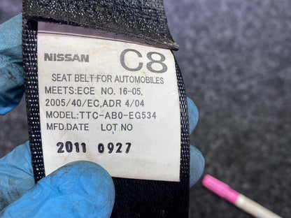 2012 Nissan Micra - Rear Centre Seat Belt