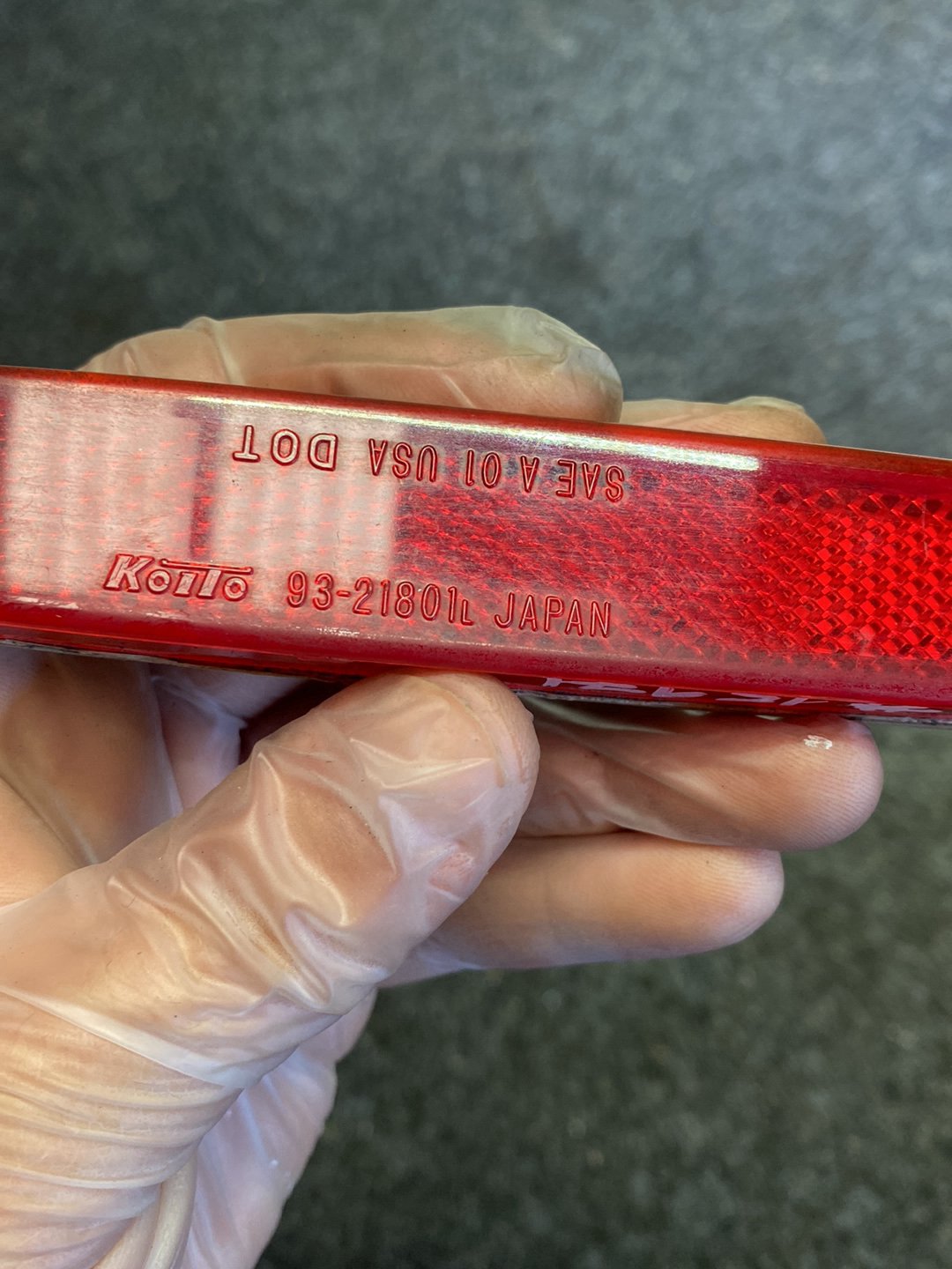 2005 Mazda Atenza - Left Rear Bumper Reflector PN: KOITO 93-21801L
