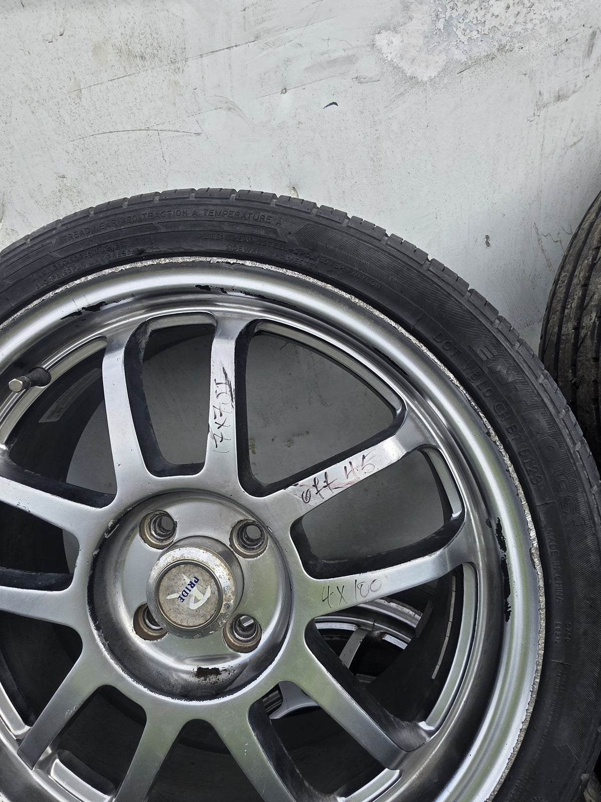 - Mag Wheel Set PN: Stud Pattern 4x100/ Wheel Size 17x7.5JJ/ Offset 45