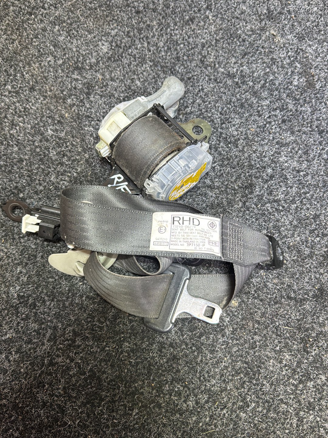 2008 Toyota Camry- Right Front Seat Belt PN: Model No 7P7150-P