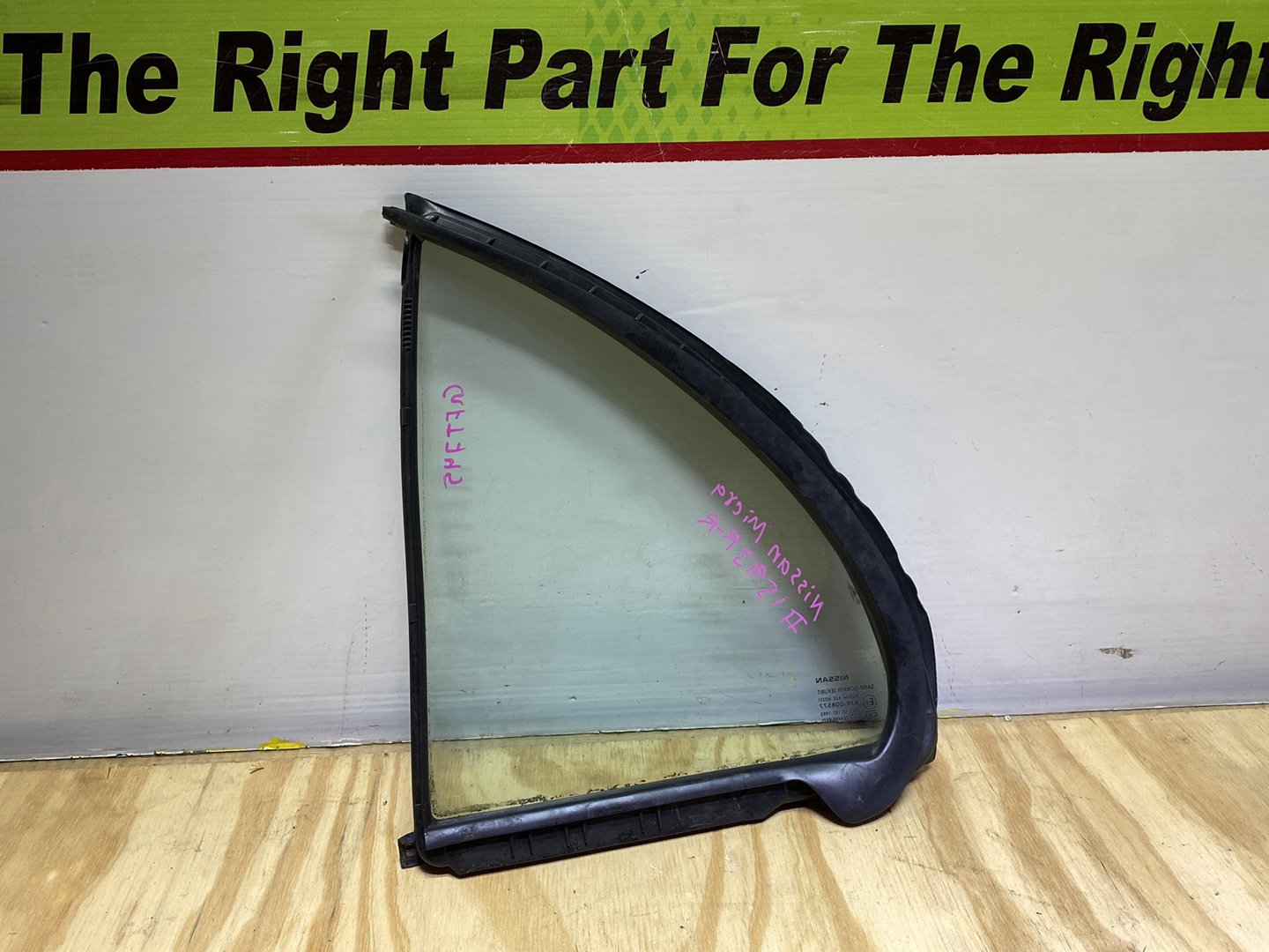 2012 Nissan Micra - Right Rear Quarter Door Glass
