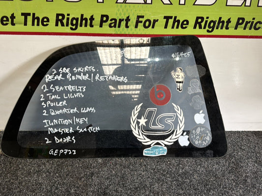 1997 Used Toyota Starlet- Right Rear Cargo Glass PN: Tint Number M308