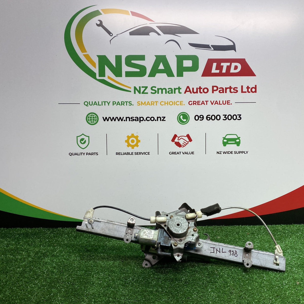 2010 Nissan March Left Front Window Regulator PN: 80721AX00A/Motor PN 807318990B