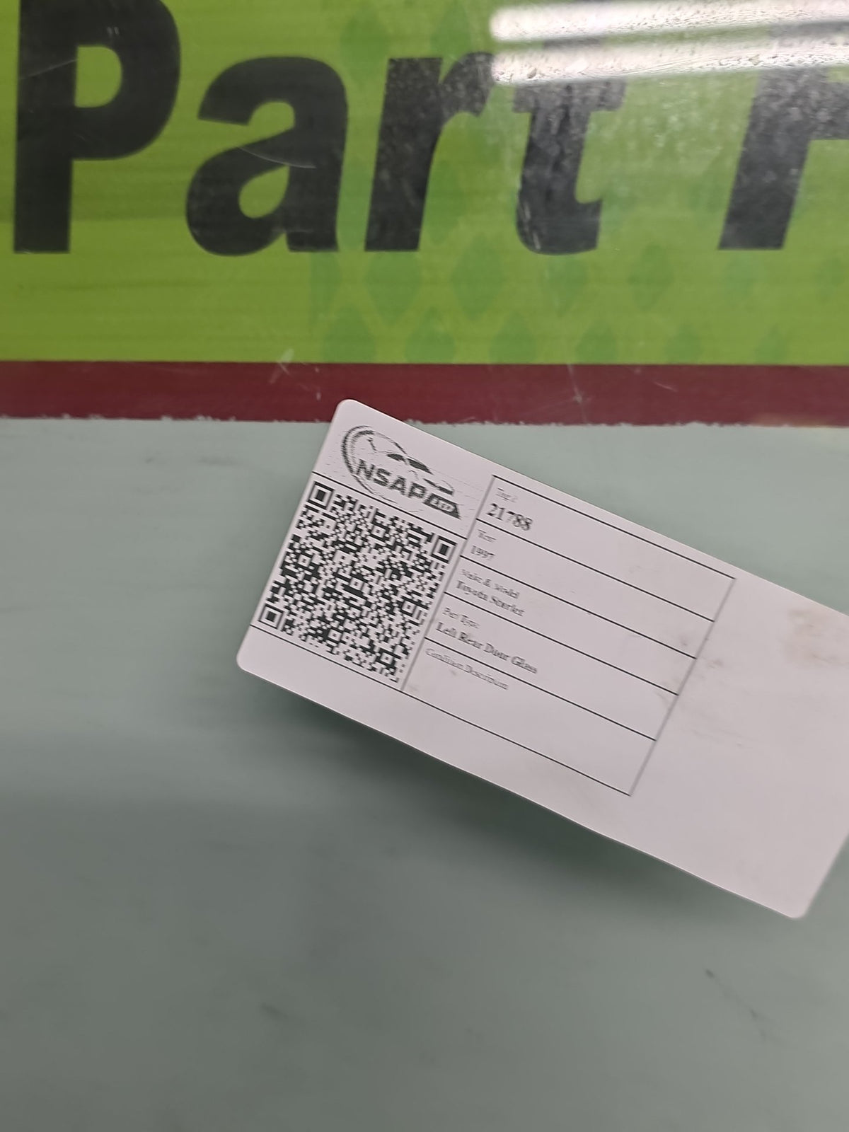 1997 Used Toyota Starlet - Left Rear Door Glass PN: M213