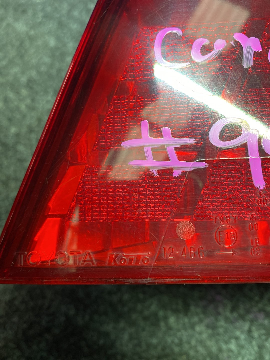 2003 Toyota Corolla - Right Taillight PN: KOITO 12-486