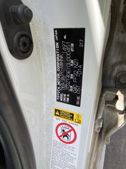 2012 Toyota Corolla Dismantling For Parts
