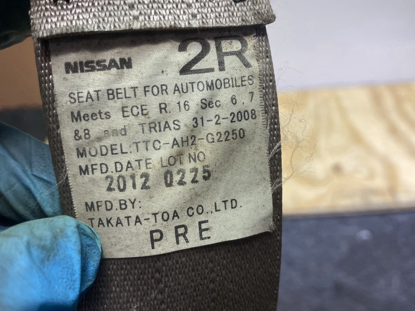 2012 Nissan March IV K13 K13 - Right Front Seat Belt