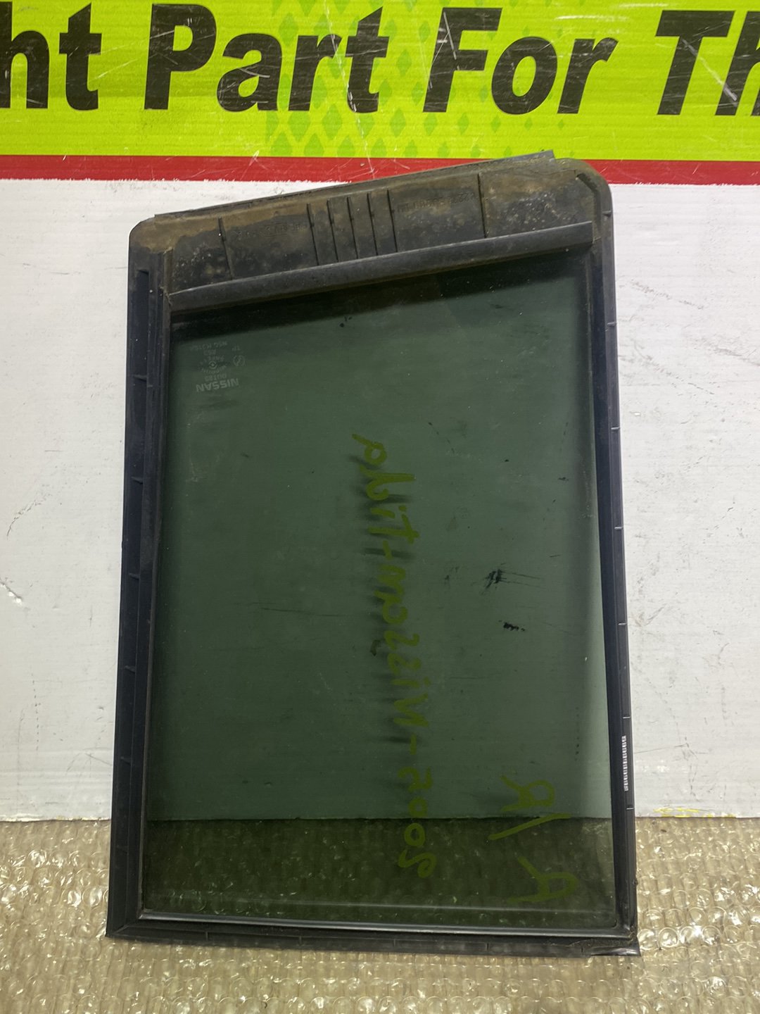 2005 Nissan Tiida- Right Rear Quarter Door Glass PN: see photos