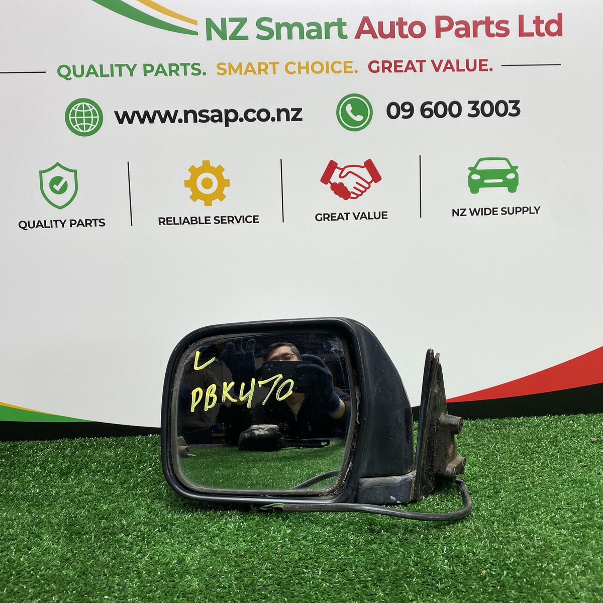 1994 Used Toyota Hilux Surf - Left Door Mirror PN: 3 Wires