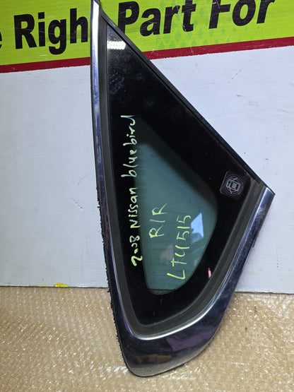 2008 Nissan Bluebird - Right Rear Quarter Door Glass PN: M282