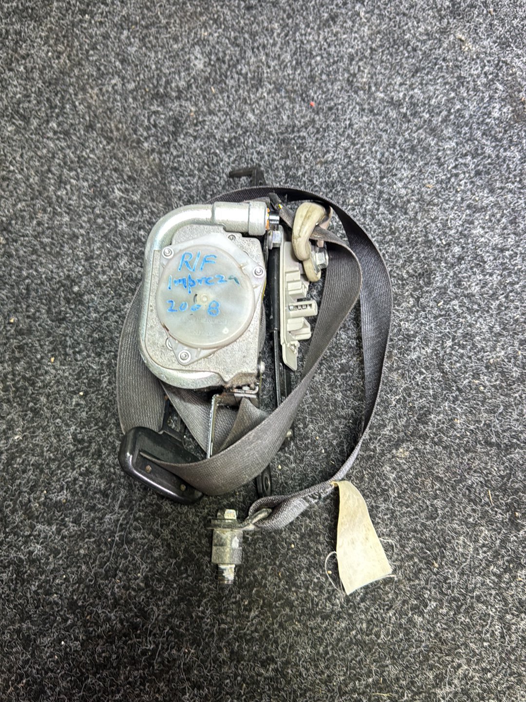 2008 Subaru Impreza- Right Front Seat Belt PN: Model No TK-AH2-ES116 & TK-AH3-ES130
