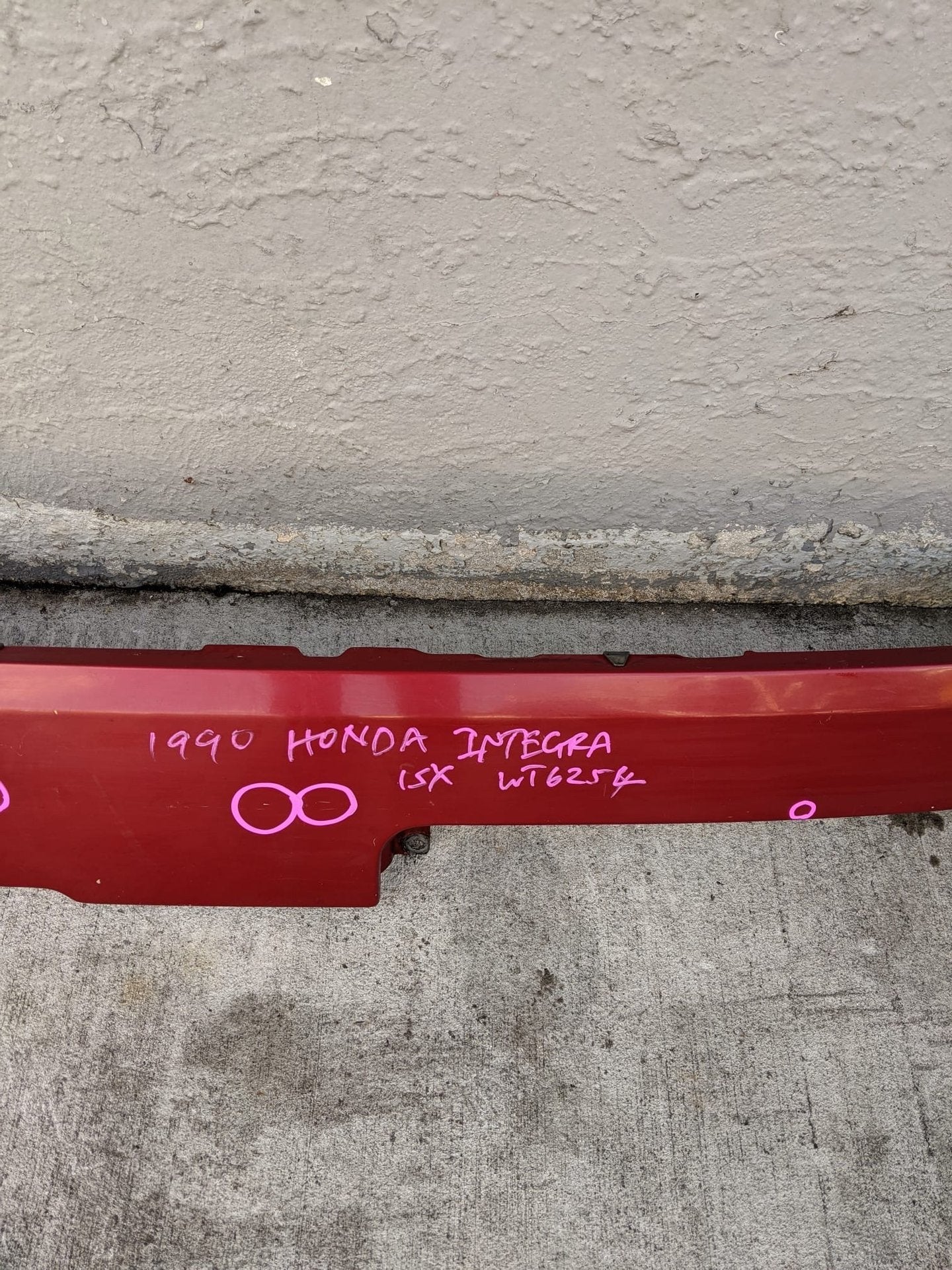 1990 Honda Integra- Rear Filler Panel PN: a few minor dents see pics