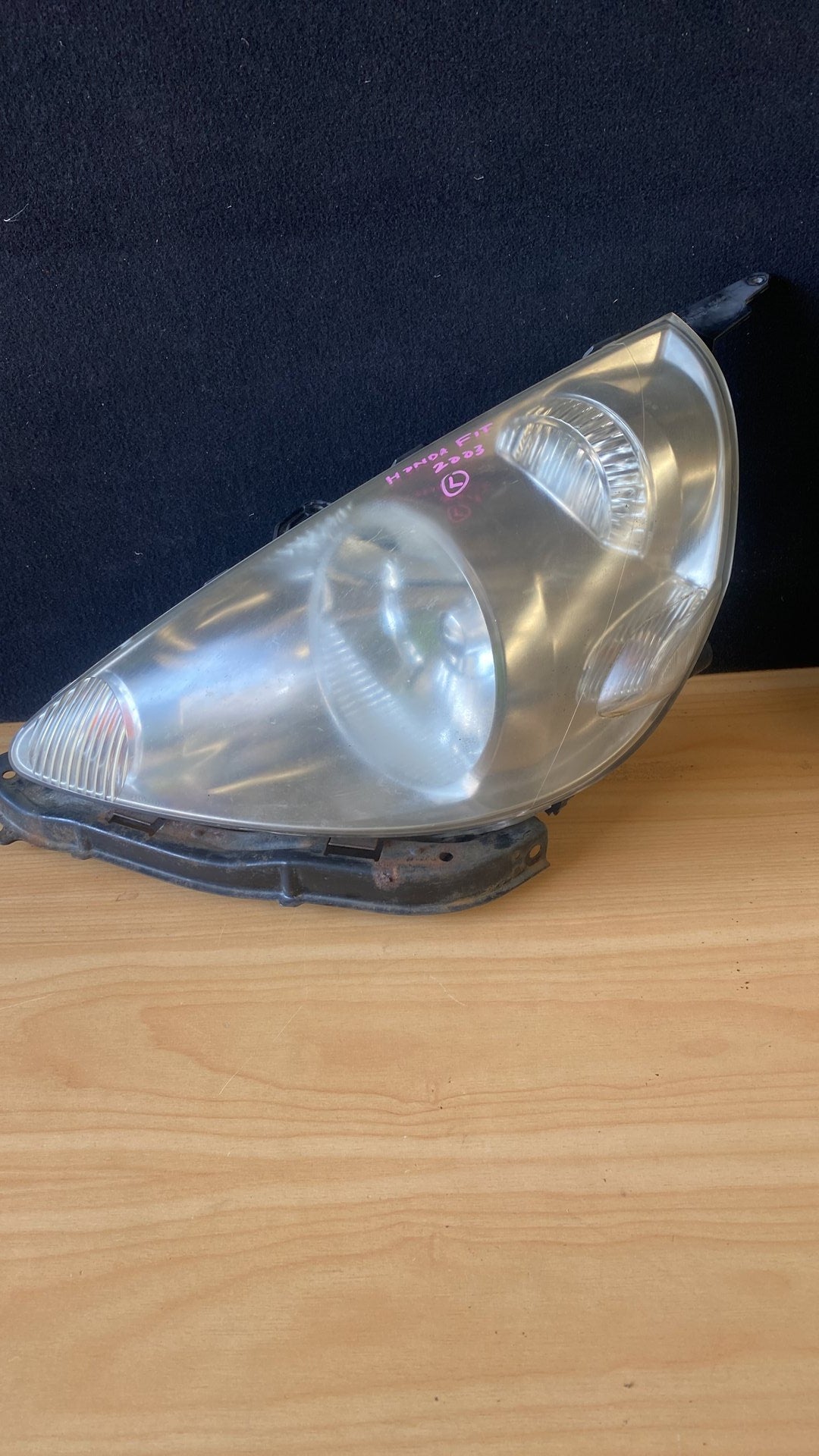 2004 Honda Fit - Left Headlight PN: P3448 H.I.D chrome inner