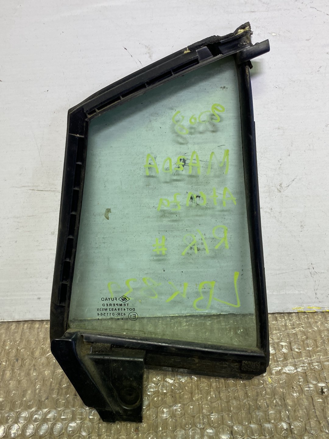 2008 Mazda Atenza- Right Rear Quarter Door Glass PN: M535