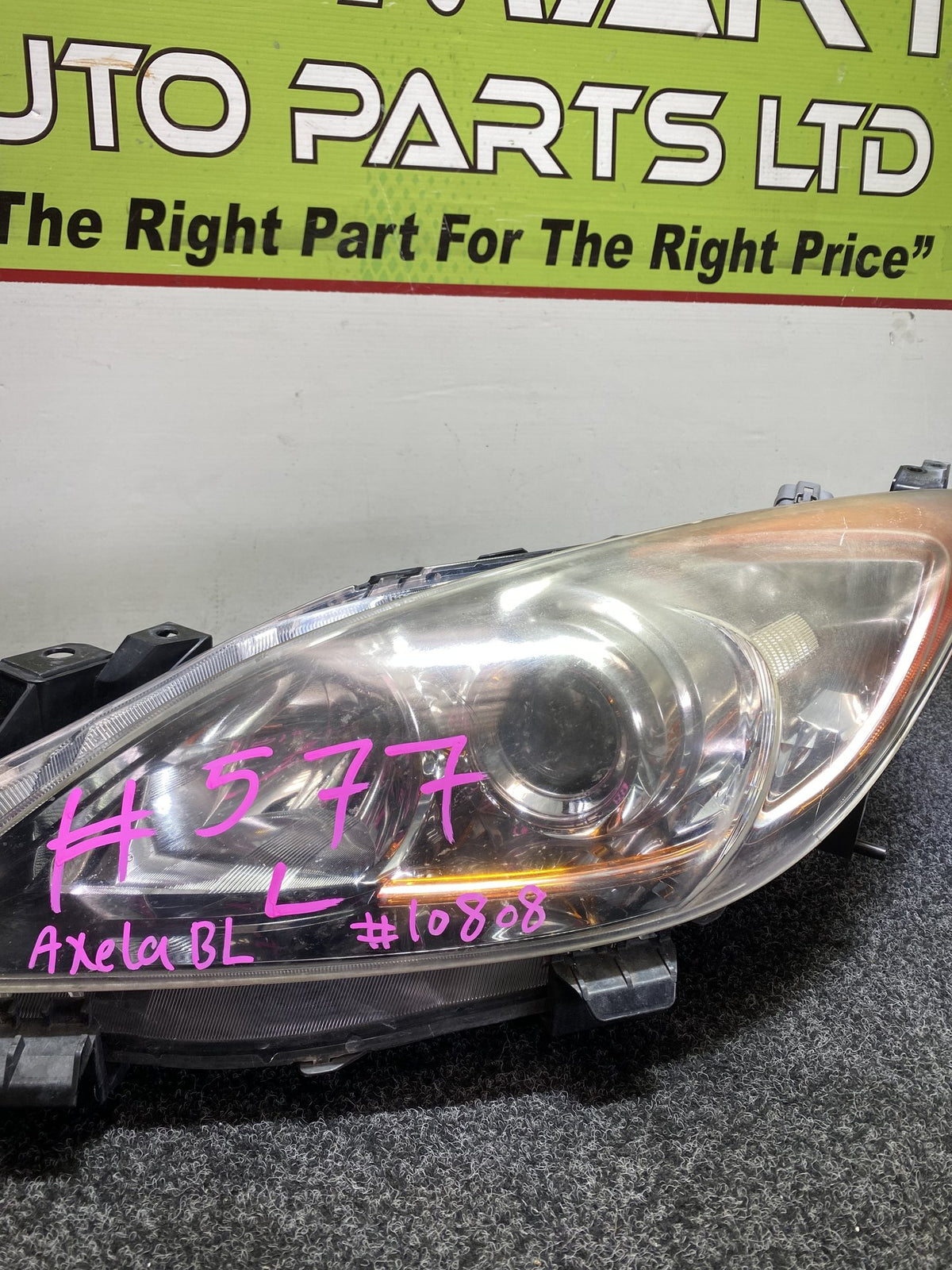 2012 Mazda Axela BL5FW - Left Headlight Auto Adjust/ Non Hid/ Koito 100-41343