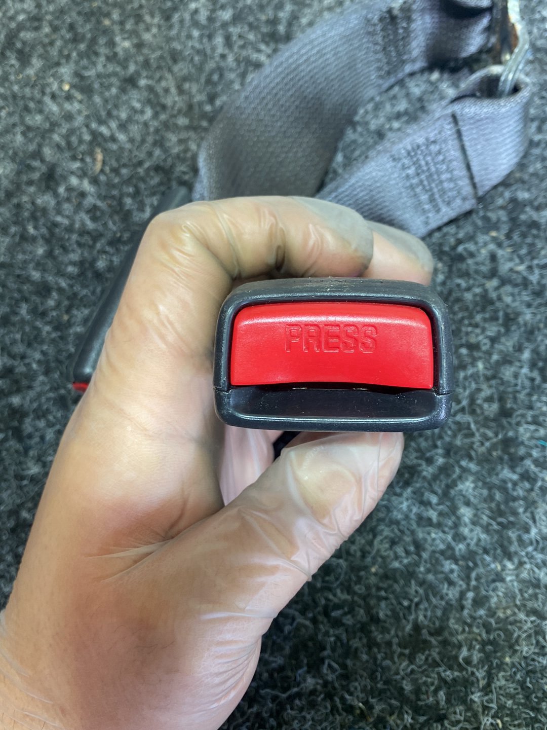 2008 Toyota Corolla - Right Rear Seat Belt Stalk PN: And rear middle seat belt stalk