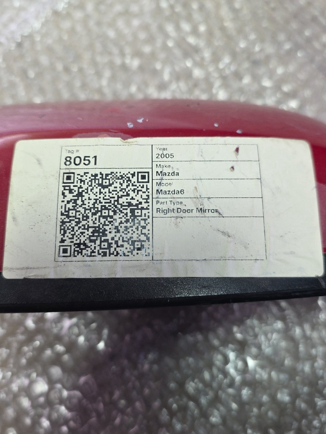 2005 Mazda Atenza- Right Door Mirror PN: 3 wires