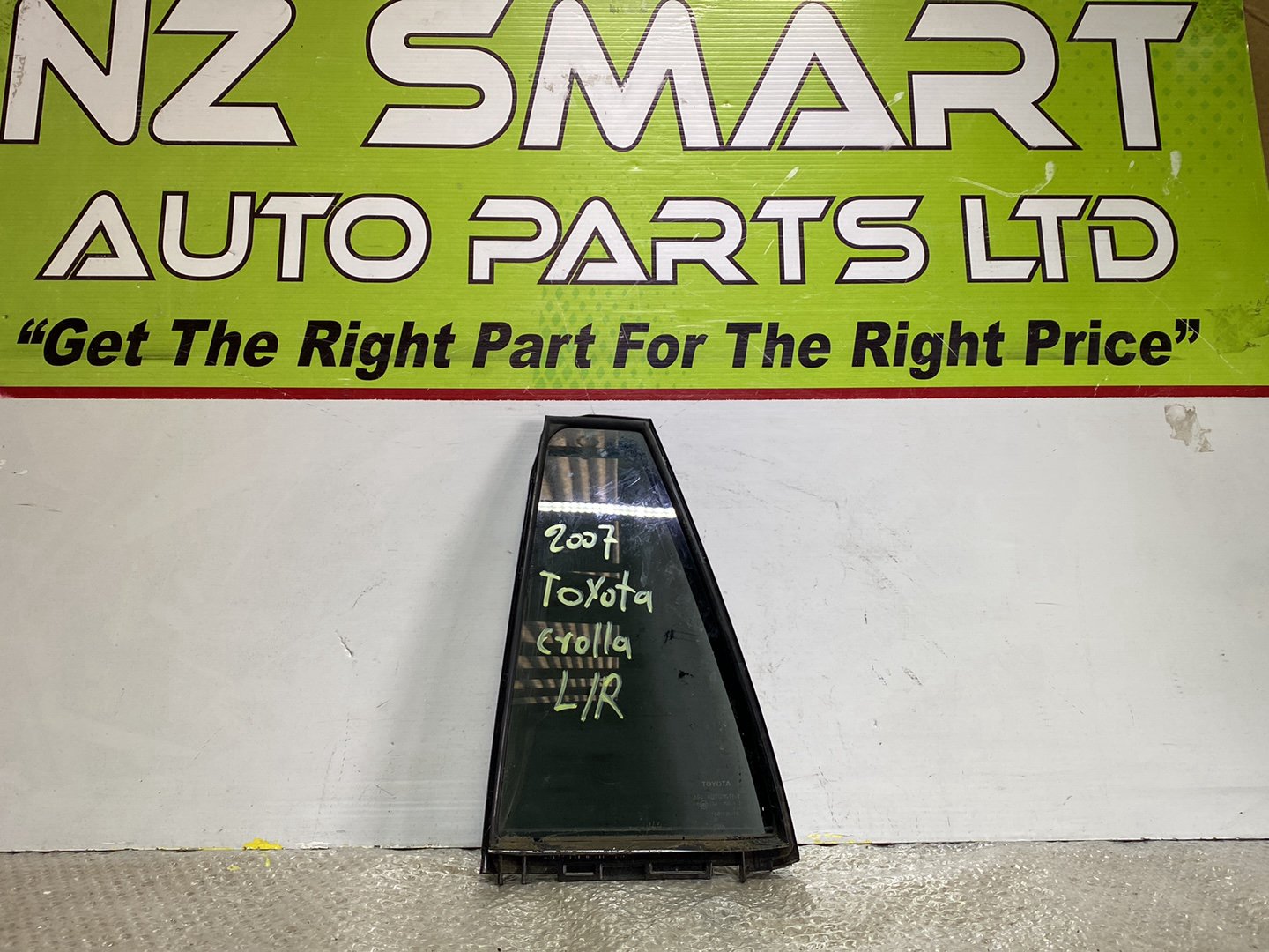 2007 Used Toyota Corolla- Left Rear Quarter Door Glass PN: see photos